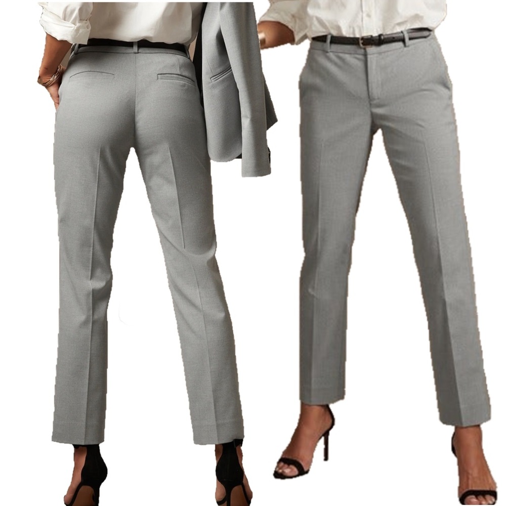 LNWT - BANANA REPUBLIC GREY RYAN STRAIGHT PANT - XS (0)